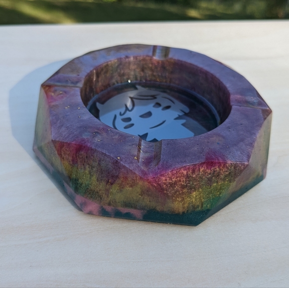 Devil Girl Sage Burn Bowl or Ashtray Handmade Resin Art Cute Goth Witchy - Picture 8 of 12